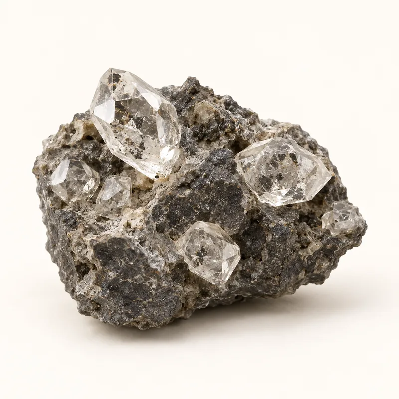 AI-generated depiction of Herkimer diamond