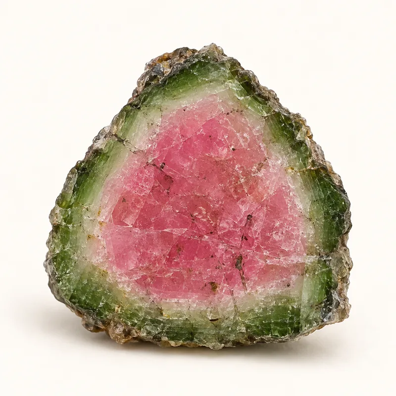 AI-generated depiction of Watermelon tourmaline