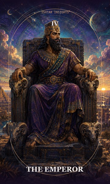 The Emperor, from the Ishtar Insights tarot deck