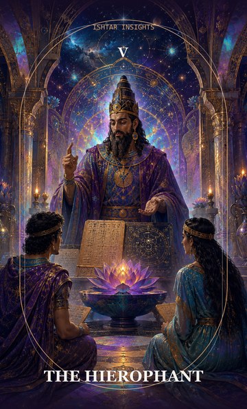 The Hierophant, from the Ishtar Insights tarot deck