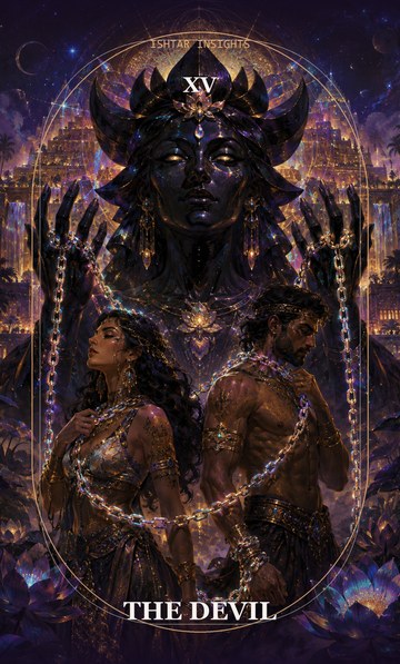 The Devil, from the Ishtar Insights tarot deck