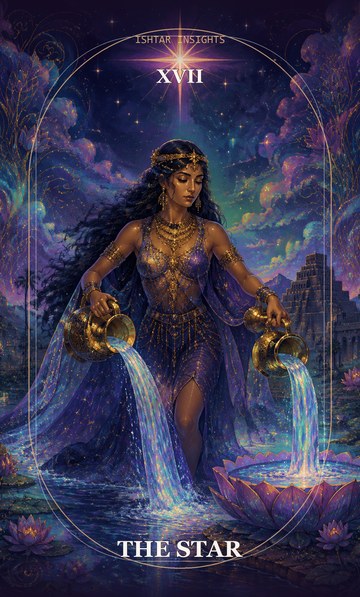 The Star, from the Ishtar Insights tarot deck