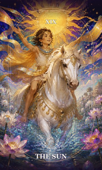 The Sun, from the Ishtar Insights tarot deck