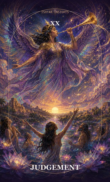Judgement, from the Ishtar Insights tarot deck