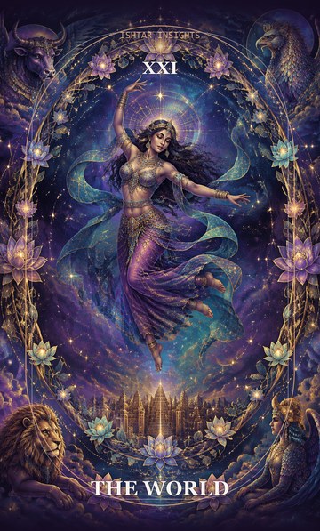 The World, from the Ishtar Insights tarot deck