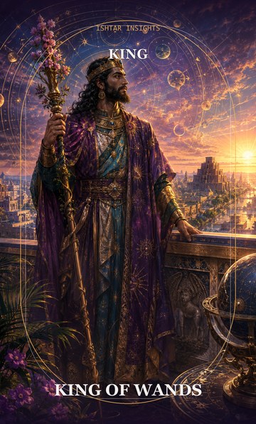 King of Wands, from the Ishtar Insights tarot deck