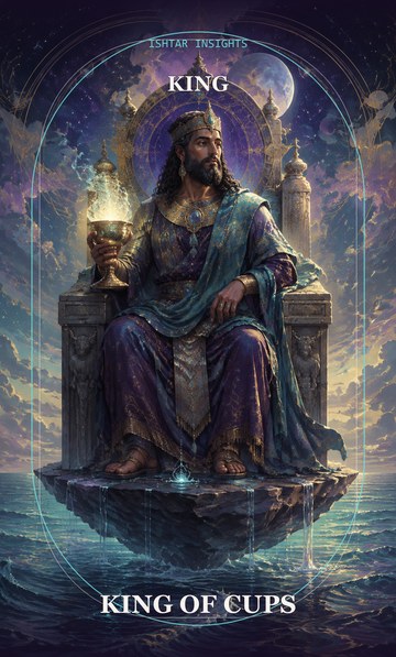 King of Cups, from the Ishtar Insights tarot deck