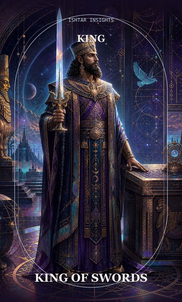 King of Swords, from the Ishtar Insights tarot deck