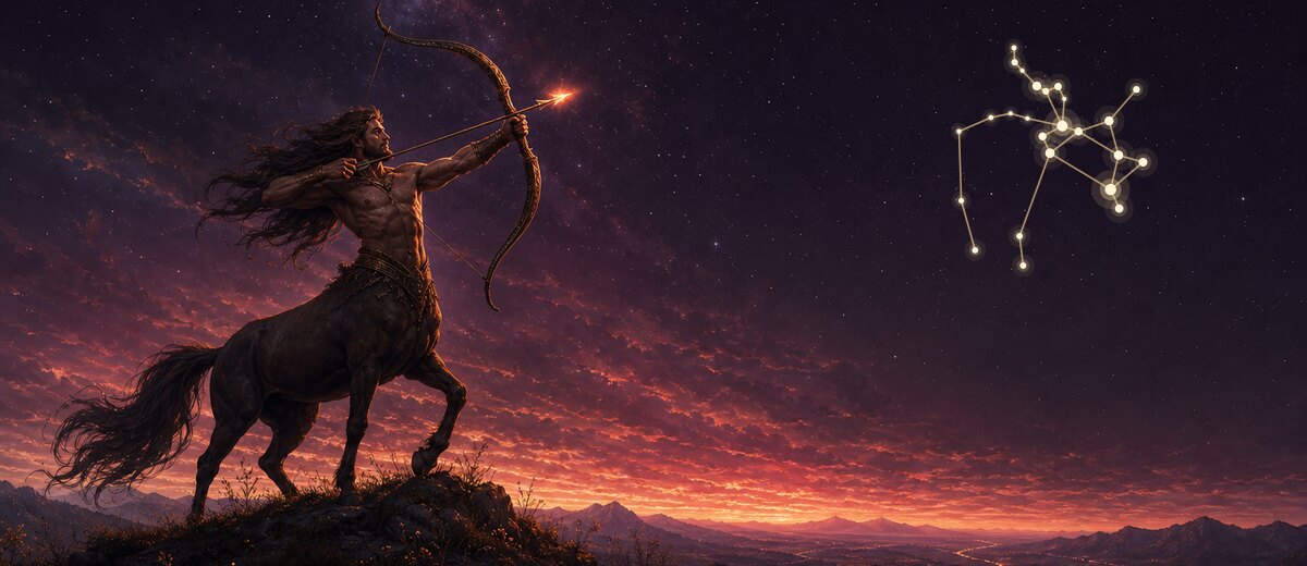 Sagittarius, illustrated
